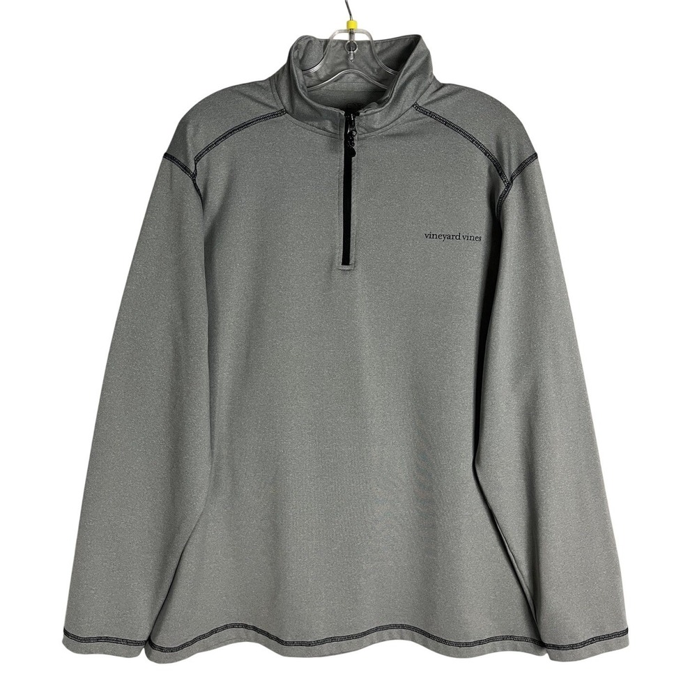 Vineyard Vines Performance Pullover Mens Size XL Heather Gray Shirt Soft